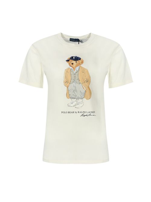 T-shirt in cotone con stampa teddy POLO RALPH LAUREN | 211971752001